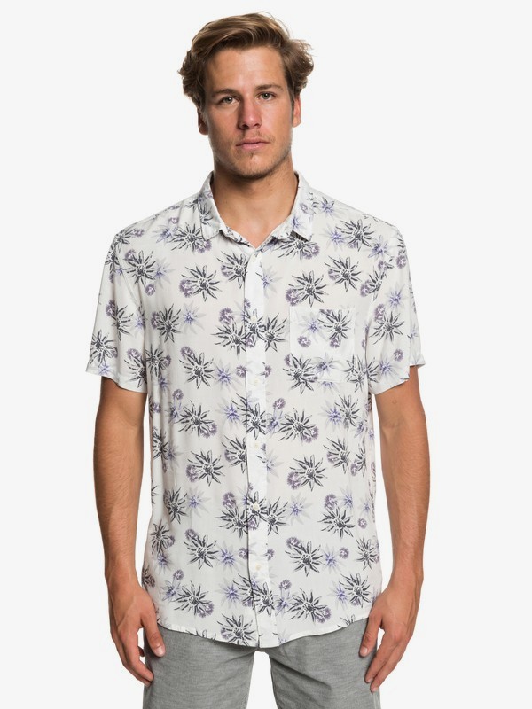 Fluid Geometric Camisa de Manga Corta para Hombre Quiksilver Fluid Geometric Camisa de Manga Corta para