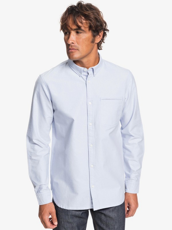 quiksilver, Ostalamer Oxford - Camisa de Manga Larga para Hombre, LIGHT BLUE (bfn0) 0 Ostalamer Oxford - Camisa de Manga Larga para Hombre Azul EQYWT03819 Quiksilver