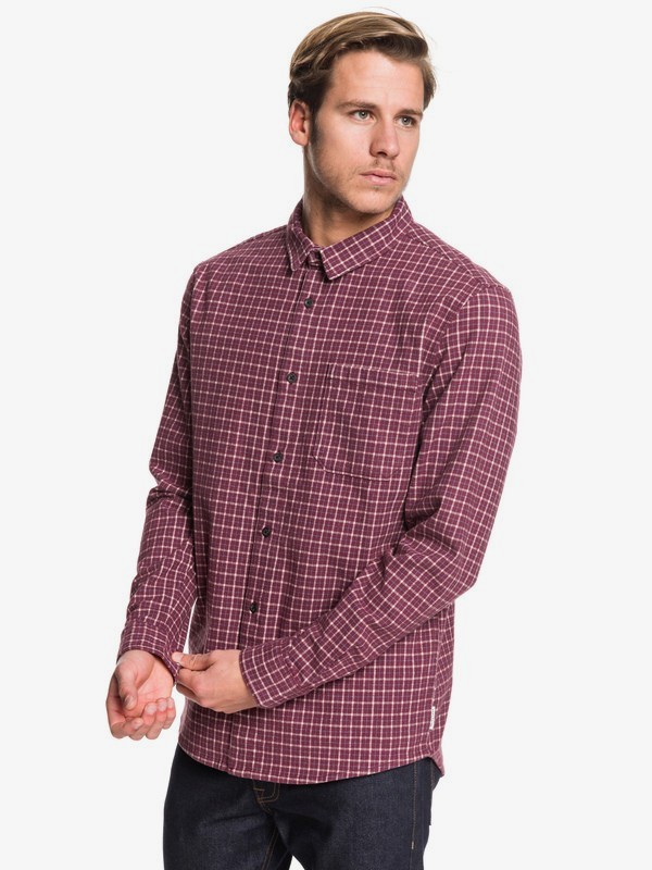 quiksilver, Marra Mundi - Camisa de Manga Larga para Hombre, ANDORRA MARRA MUNDI (rsd1) 0 Marra Mundi - Camisa de Manga Larga para Hombre Rojo EQYWT03865 Quiksilver