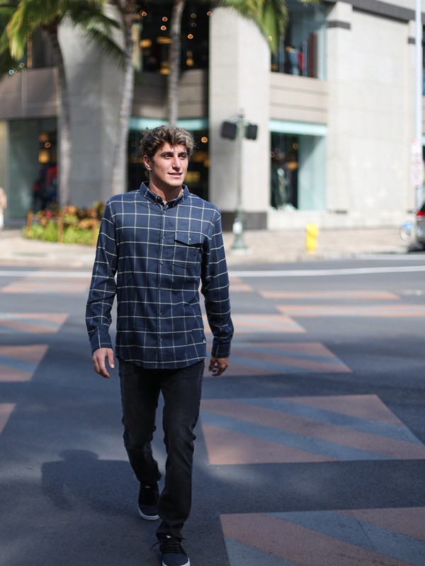 quiksilver, Toxic Blue - Camisa de Manga Larga para Hombre, SKY CAPTAIN TOXIC BLUE (kye1) 0 Toxic Blue - Camisa de Manga Larga para Hombre Negro EQYWT03877 Quiksilver