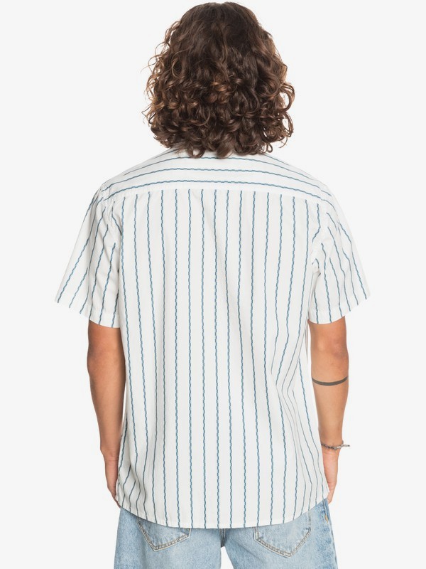 Mens Cortez Stripe Short Sleeve Shirt | Quiksilver