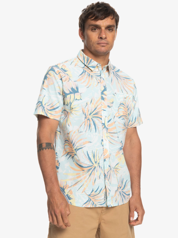 Mens Brushed Palm Short Sleeve Shirt | Quiksilver