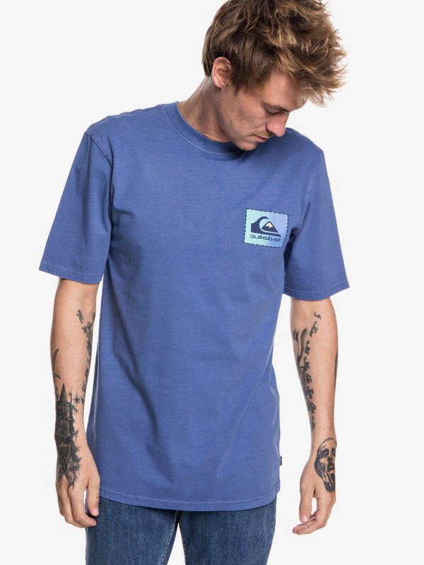 quiksilver, Original Classic Patch - Camiseta para Hombre, BIJOU BLUE (bng0) 0 Original Classic Patch - Camiseta para Hombre Azul EQYZT04983 Quiksilver
