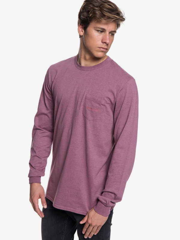 quiksilver, The Stitch Up - Camiseta de manga larga para Hombre, MELLOW MAUVE HEATHER (mmbh) 0 The Stitch Up - Camiseta de manga larga para Hombre Rosa EQYZT05022 Quiksilver