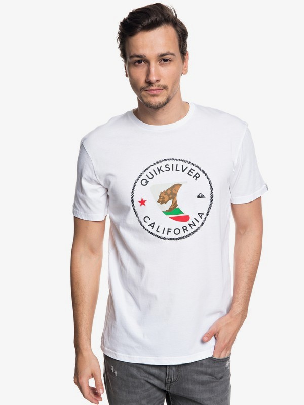 quiksilver, Ca Fin - T-Shirt for Men, WHITE (wbb0) 0 Ca Fin - T-Shirt for Men White EQYZT05091 Quiksilver