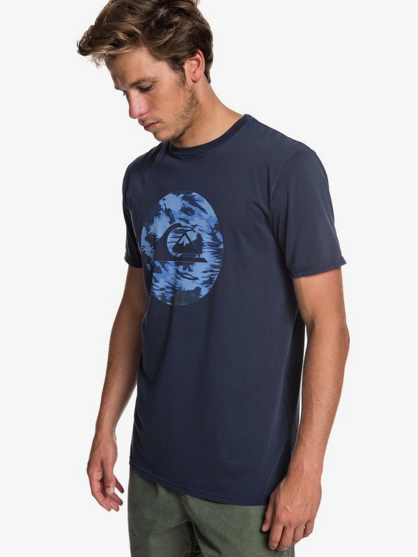 quiksilver, Quik Circled - Camiseta para Hombre, BLUE NIGHTS (bst0) 0 Quik Circled - Camiseta para Hombre Azul EQYZT05227 Quiksilver