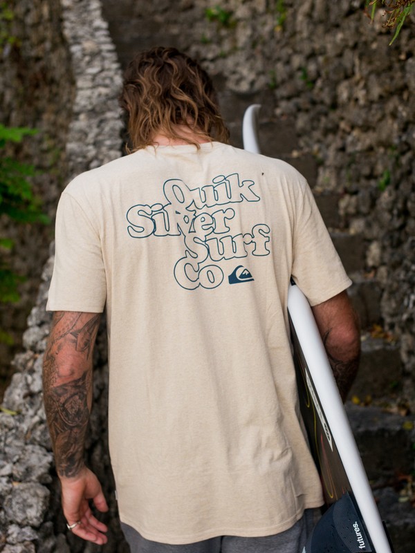 quiksilver, Double Stacked - T-Shirt for Men, WARM SAND HEATHER (tgsh) 0 Double Stacked - T-Shirt for Men Beige EQYZT05230 Quiksilver