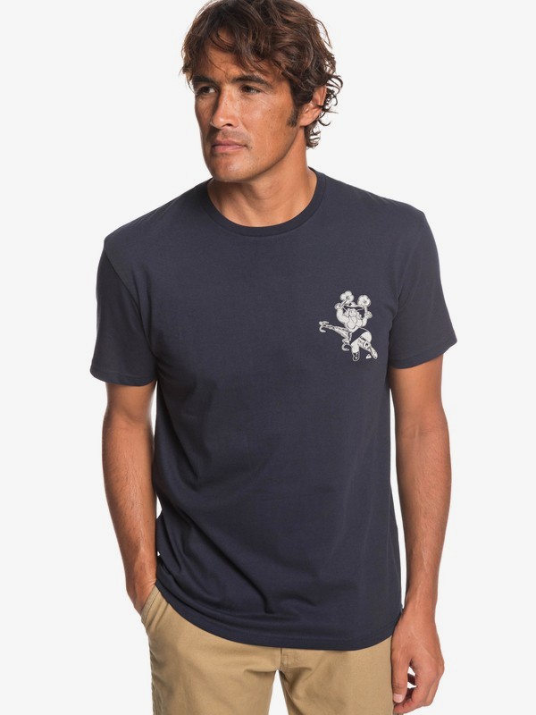 quiksilver, Pistol Mama - T-Shirt for Men, NAUTIC BLUE (bte0) 0 Pistol Mama - T-Shirt for Men Blue EQYZT05324 Quiksilver