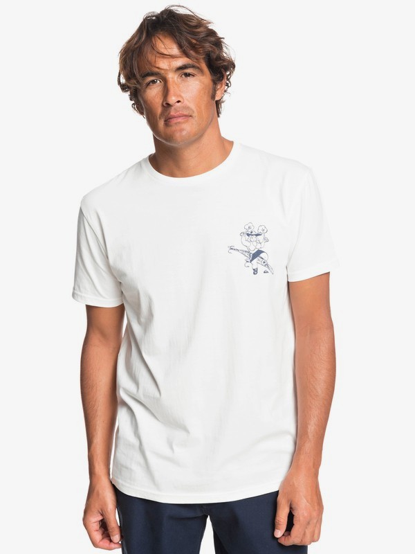 quiksilver, Pistol Mama - T-Shirt for Men, SNOW WHITE (wbk0) 0 Pistol Mama - T-Shirt for Men White EQYZT05324 Quiksilver