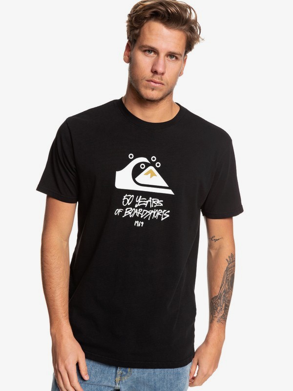 quiksilver, 50 Year - T-Shirt for Men, BLACK (kvj0) 0 50 Year - T-Shirt for Men Black EQYZT05334 Quiksilver