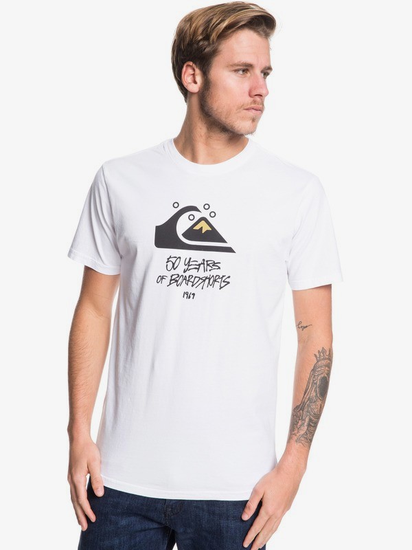 quiksilver, 50 Year - T-Shirt for Men, WHITE (wbb0) 0 50 Year - T-Shirt for Men White EQYZT05334 Quiksilver