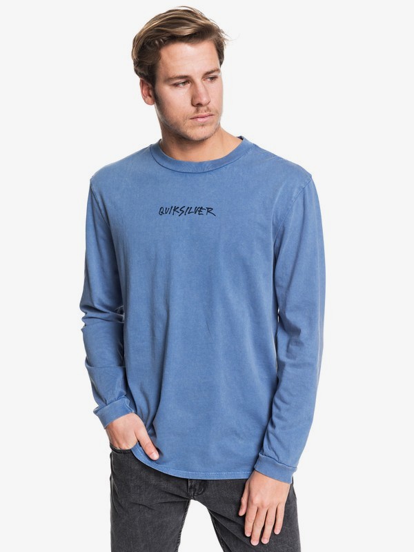 quiksilver, Bush Paradise - Camiseta de Manga Larga para Hombre, QUIET HARBOR (blm0) 0 Bush Paradise - Camiseta de Manga Larga para Hombre Azul EQYZT05429 Quiksilver