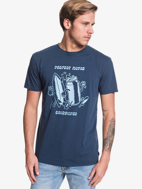 quiksilver, Tin Can Love - T-Shirt für Männer, MOONLIT OCEAN (byk0) 0 Tin Can Love - T-Shirt für Männer Blau EQYZT05438 Quiksilver