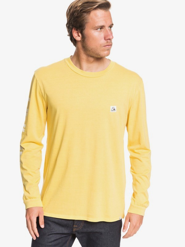 quiksilver, In The Middle - Maglietta a Maniche Lunghe da Uomo, MISTED YELLOW (yhl0) 0 In The Middle - Maglietta a Maniche Lunghe da Uomo Yellow EQYZT05442 Quiksilver