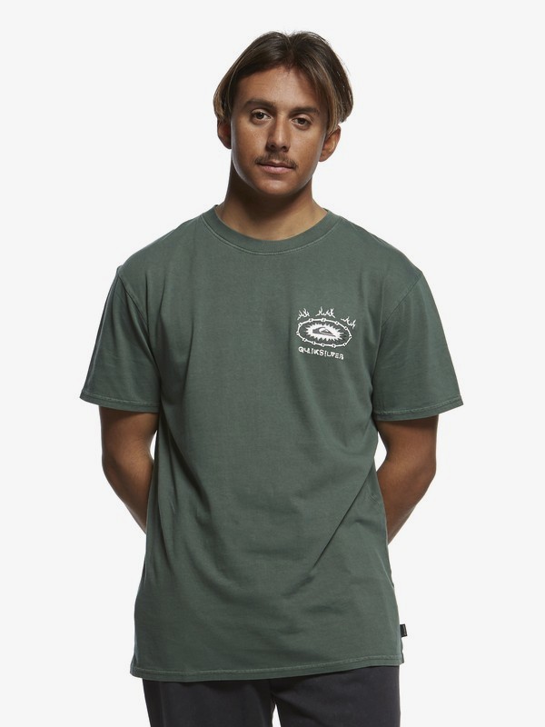 quiksilver, Originals Bone Ring - Camiseta para Hombre, GARDEN TOPIARY (grt0) 0 Originals Bone Ring - Camiseta para Hombre Verde EQYZT05466 Quiksilver