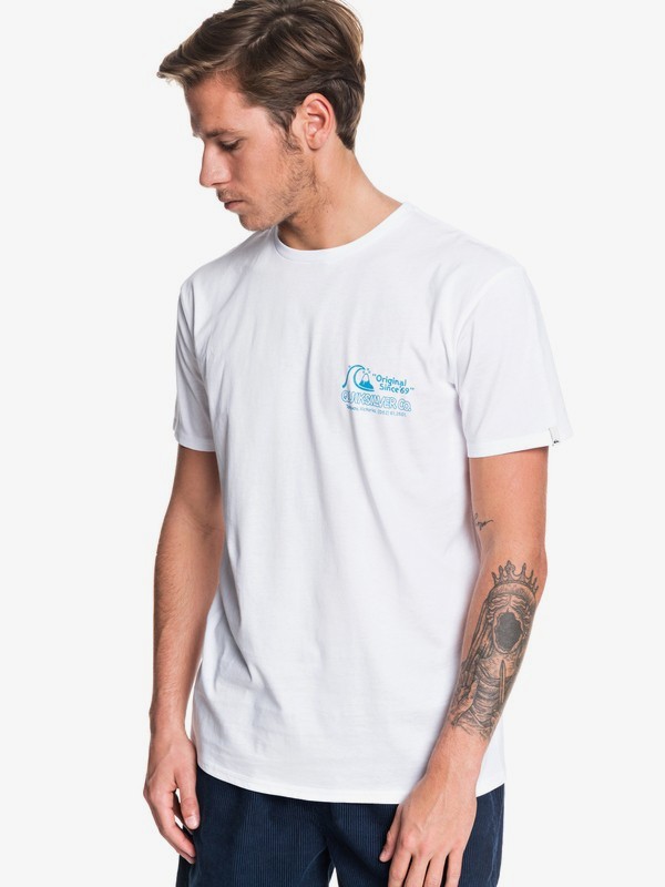 quiksilver, Футболка Daily Wax, WHITE (wbb0) 0 Футболка Daily Wax Белый EQYZT05477 Quiksilver