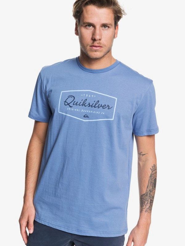 quiksilver, Inside Lines - Camiseta para Hombre, QUIET HARBOR (blm0) 0 Inside Lines - Camiseta para Hombre Azul EQYZT05482 Quiksilver
