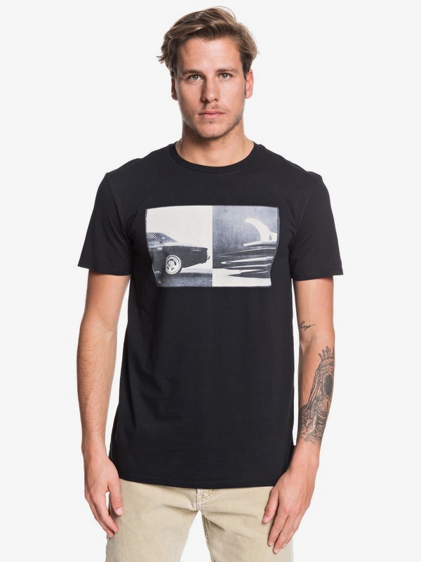quiksilver, High Speed Pursuit - Camiseta para Hombre, BLACK (kvj0) 0 High Speed Pursuit - Camiseta para Hombre Negro EQYZT05499 Quiksilver