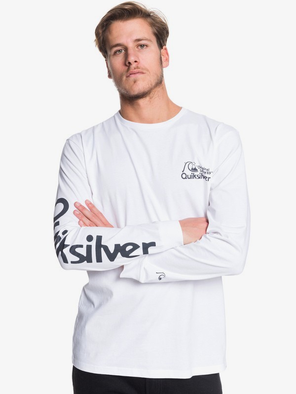 quiksilver, Bouncing Heart - Camiseta de Manga Larga para Hombre, WHITE (wbb0) 0 Bouncing Heart - Camiseta de Manga Larga para Hombre Blanco EQYZT05503 Quiksilver