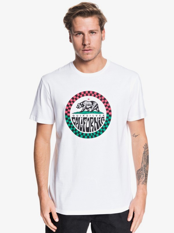 quiksilver, California - T-shirt pour Homme, WHITE (wbb0) 0 California - T-shirt pour Homme Blanc EQYZT05530 Quiksilver