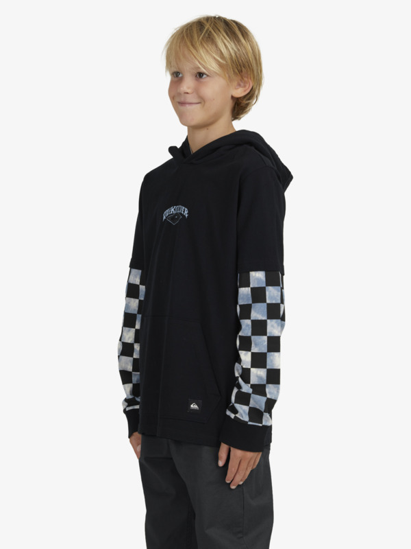 Checkers - Long Sleeve Hooded T-Shirt for Boys 8-16  UQBKT03052