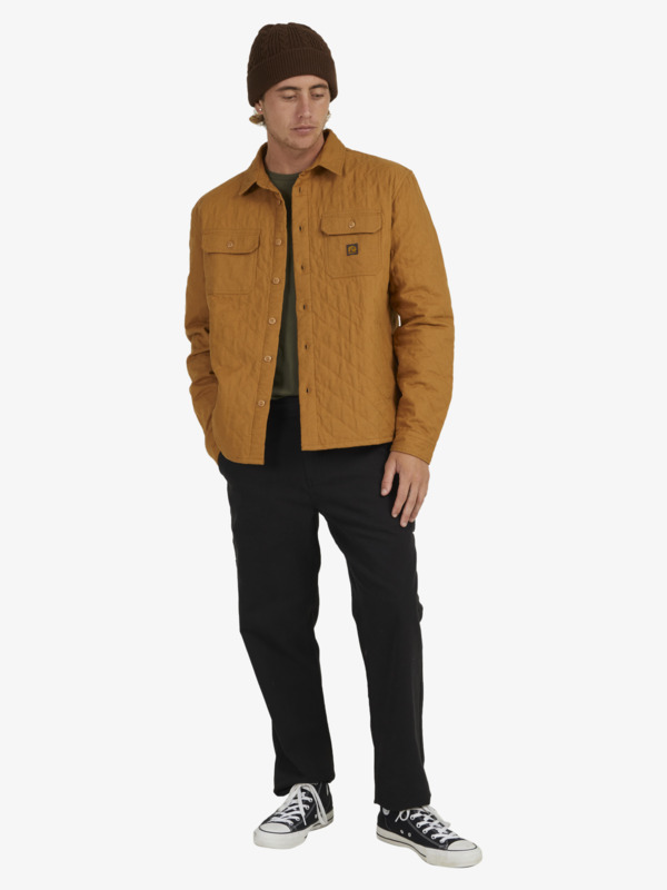 Ambient - Long Sleeve Quilted Overshirt for Men  UQYJK03030