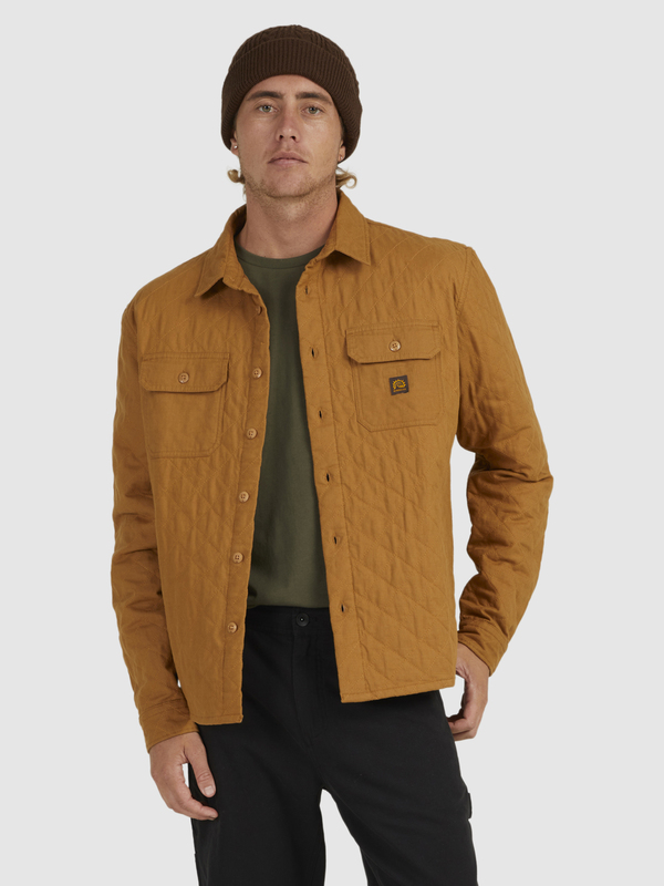 Ambient - Long Sleeve Quilted Overshirt for Men  UQYJK03030
