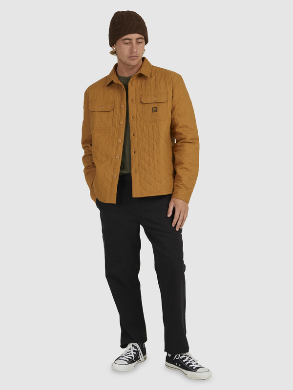 Ambient - Long Sleeve Quilted Overshirt for Men  UQYJK03030