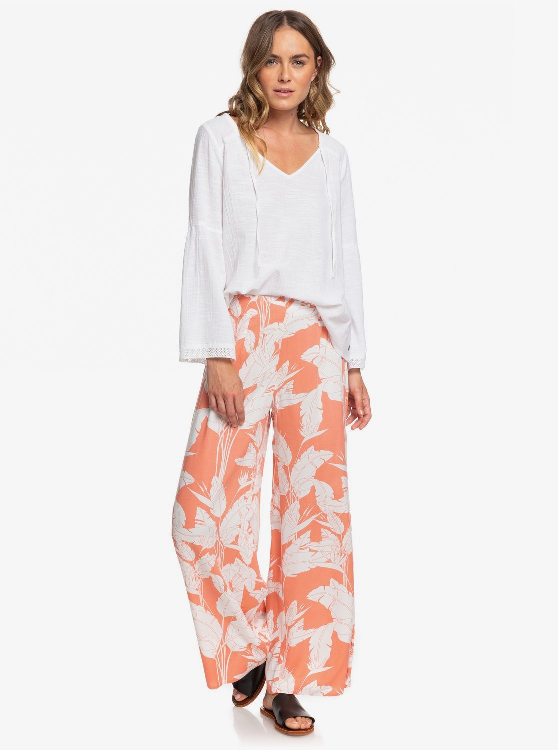 beside me wide leg viscose pants