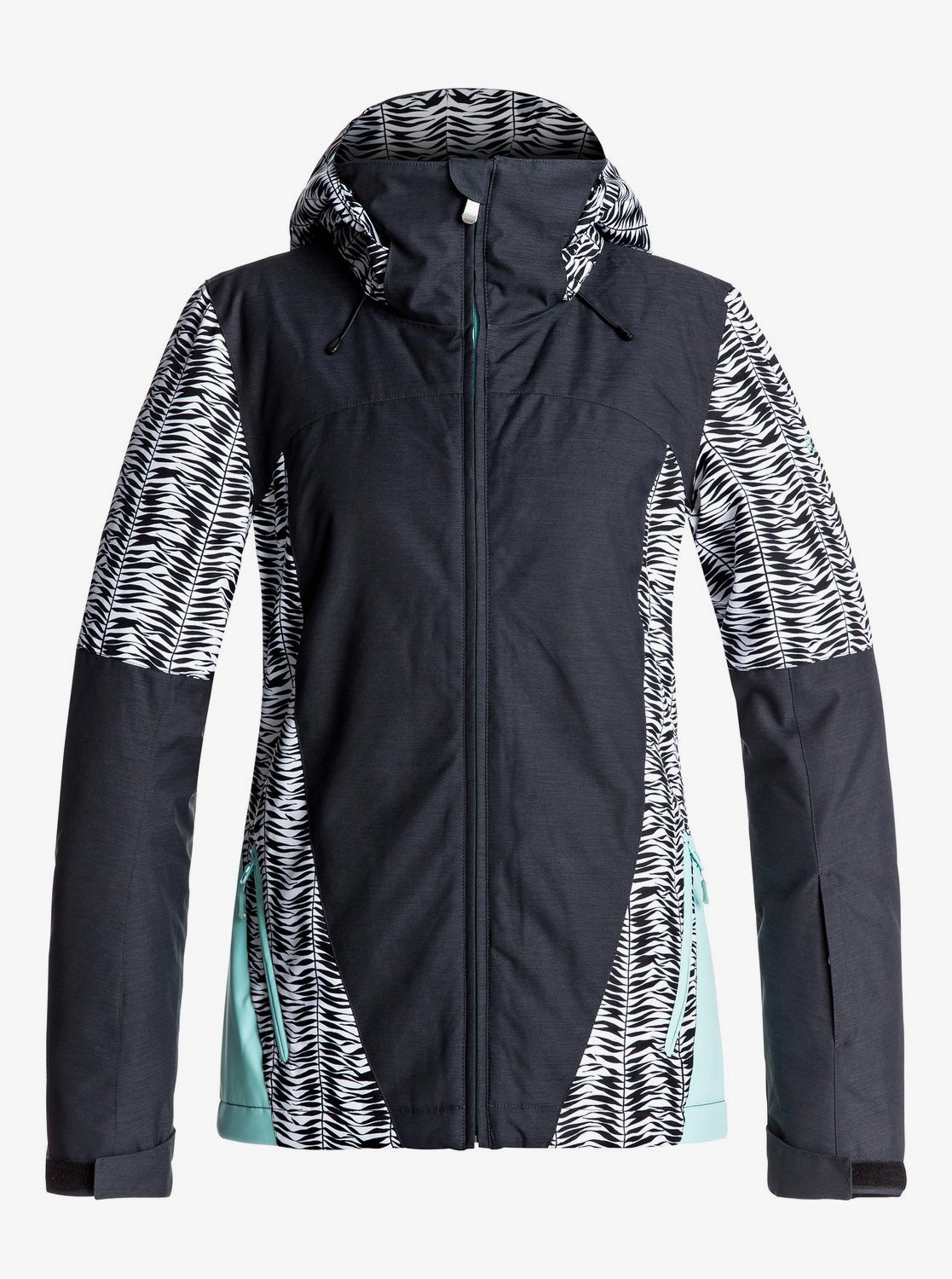 black and purple puffer jacket