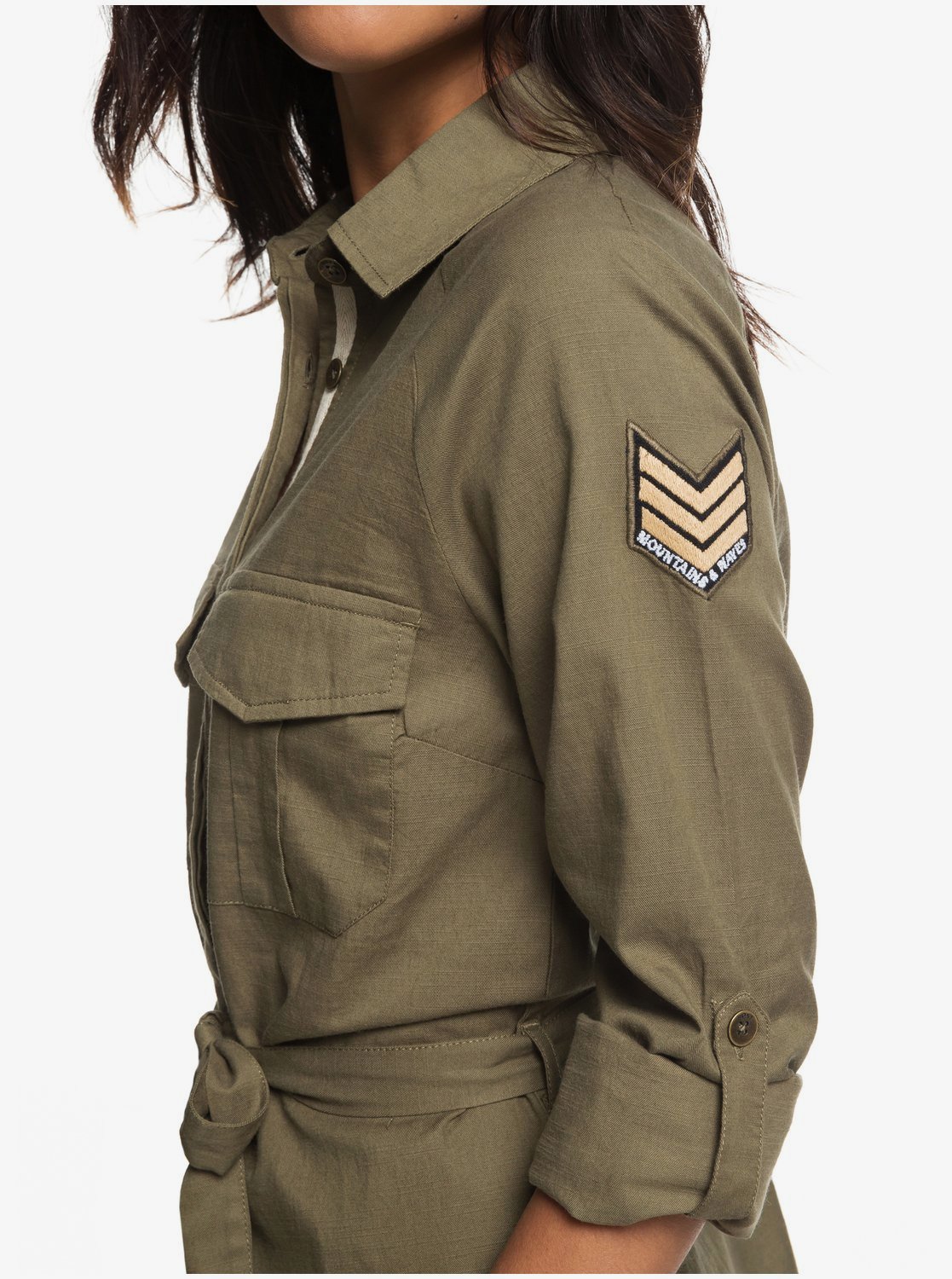 khaki shirt dress womens