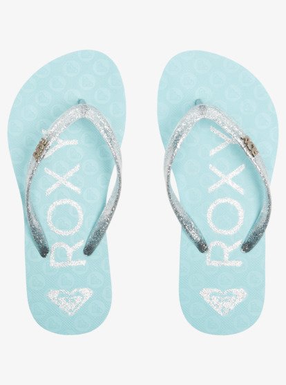 2 Girl's Viva Sparkle Sandals Green ARGL100263 Roxy