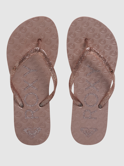 Girls gold 2025 flip flops