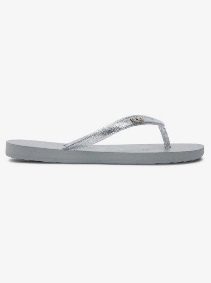 White and silver flip on sale flops