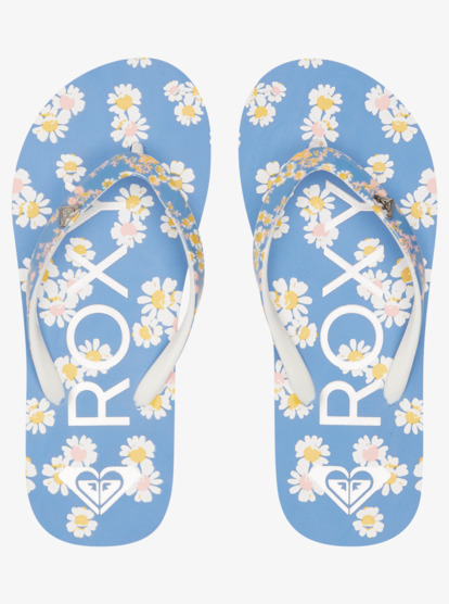 3 Girl's 4-16 Pebbles Sandals Blue ARGL100264 Roxy