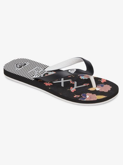 roxy silver flip flops