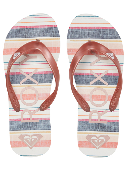 roxy rose gold flip flops