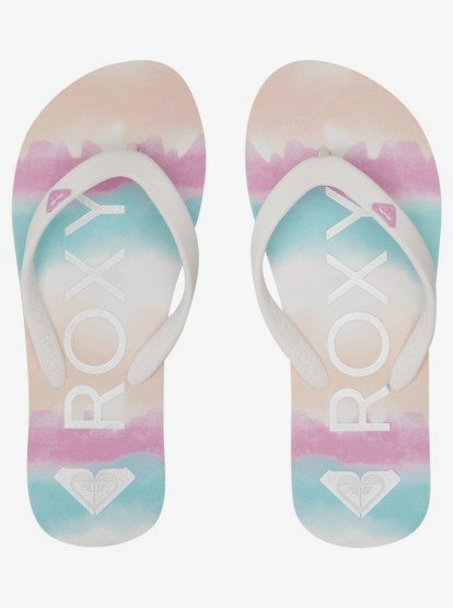 2 Girl's 4-16 Tahiti Flip-Flops Orange ARGL100279 Roxy