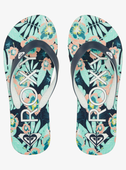 2 Girl's 4-16 Tahiti Flip-Flops Black ARGL100279 Roxy