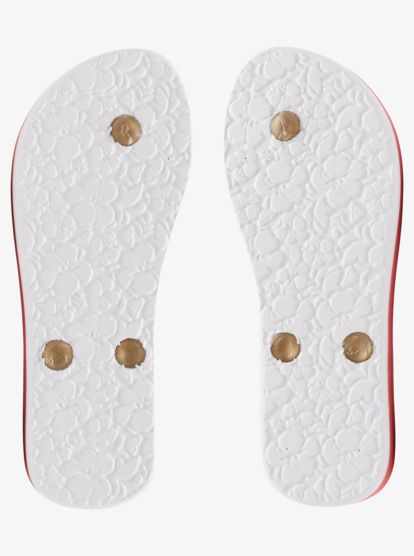 3 Girl's 4-16 Tahiti Flip-Flops Red ARGL100279 Roxy