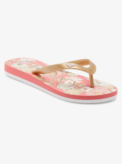 0 Girl's 4-16 Tahiti Flip-Flops Red ARGL100279 Roxy