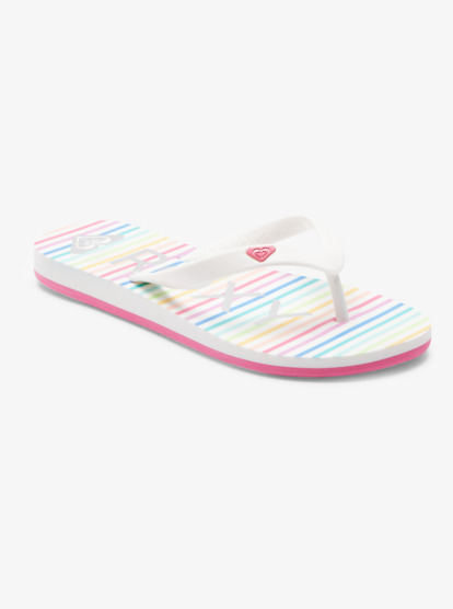 0 Girl's 4-16 Tahiti Flip-Flops White ARGL100279 Roxy