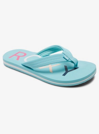 0 Girl's 4-16 Vista Flip-Flops Blue ARGL100281 Roxy
