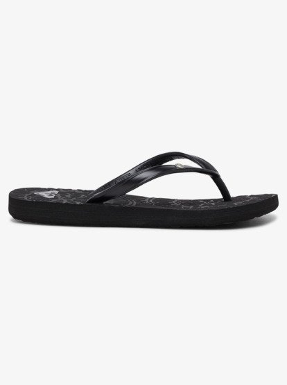 3 Girl's 4-16 Antilles Flip-Flops Black ARGL100282 Roxy
