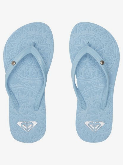 2 Girl's 4-16 Antilles Flip-Flops Blue ARGL100282 Roxy