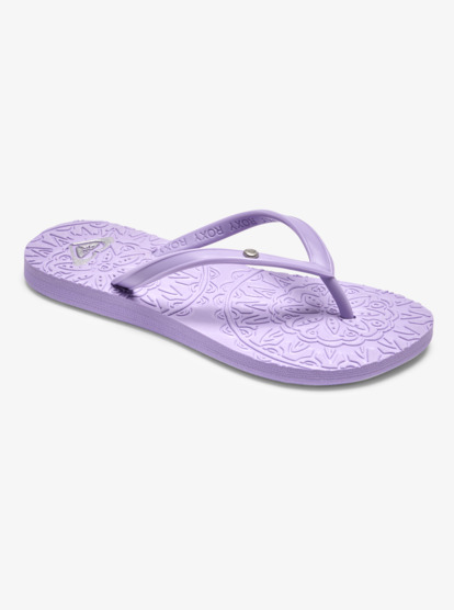 0 Girl's 4-16 Antilles Flip-Flops Purple ARGL100282 Roxy