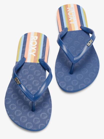 7 Girl's 4-16 Viva Stamp Sandals Blue ARGL100283 Roxy