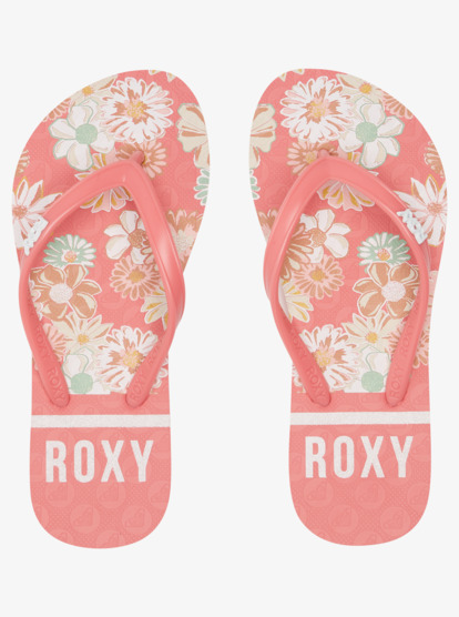 3 Girl's 4-16 Viva Stamp Sandals Orange ARGL100283 Roxy