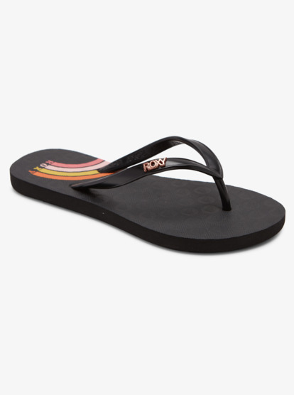 0 Girl's 4-16 Viva Stamp Sandals Black ARGL100283 Roxy
