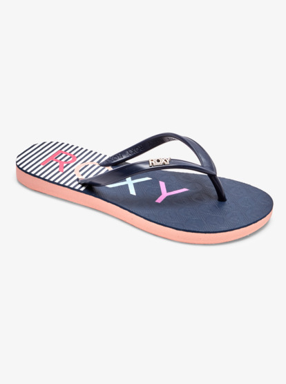 1 Girl's 4-16 Viva Stamp Sandals Black ARGL100283 Roxy